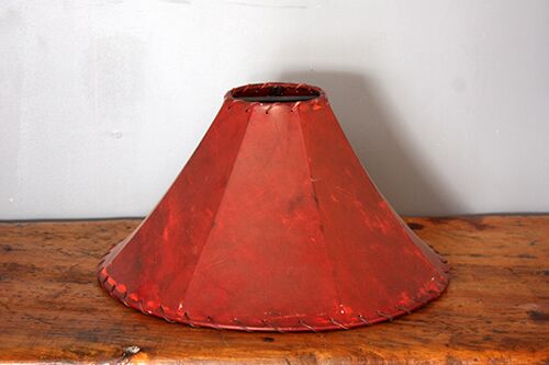 Red Rawhide Lampshade-0